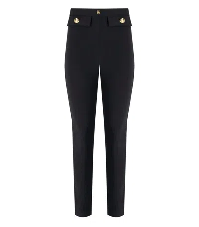 Elisabetta Franchi Black Cigarette Trousers