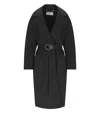 Elisabetta Franchi Long-sleeved Coat In Black