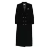 Elisabetta Franchi Double-breasted Coat In Black