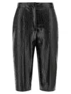 Elisabetta Franchi Tailored Python-effect Imitation Leather Pants In Black