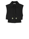 Elisabetta Franchi Cotton Cropped Shirt In Black