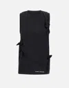 Elisabetta Franchi Black Cotton Sleeveless Top With Bows