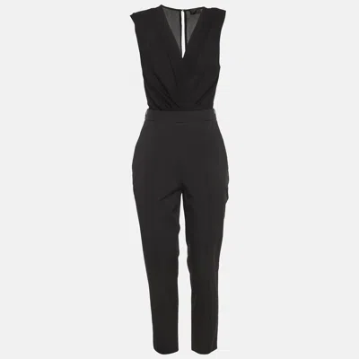 Elisabetta Franchi Black Crepe & Twill Jumpsuit
