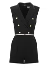 Elisabetta Franchi Crepe Jumpsuit In Black