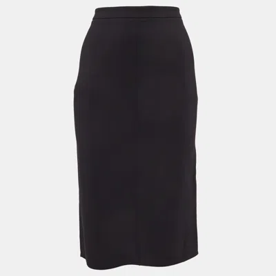 Elisabetta Franchi Black Crepe Pencil Skirt