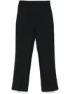 Elisabetta Franchi Black Cropped Viscose Pants In Black