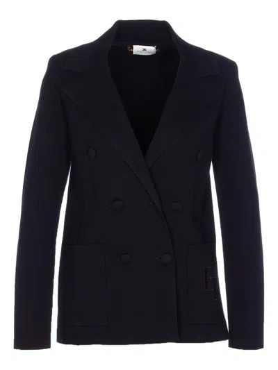 ELISABETTA FRANCHI Black double-breasted blazer ELISABETTA FRANCHI