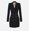 Elisabetta Franchi Chain-embellished Double-breasted Dress In Black