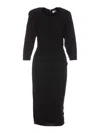 Elisabetta Franchi Side-zip Jersey Midi Dress In Black