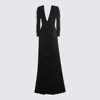 Elisabetta Franchi Black Dress In Animal Print