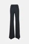 Elisabetta Franchi Black Flared Trousers In Blue