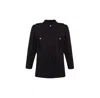 Elisabetta Franchi Black Shirt With Bow In Black
