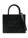 Elisabetta Franchi Black Handbag With Concealed Zip And Versatile Straps