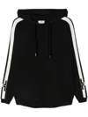 Elisabetta Franchi Side-stripe Hooded Jumper In Black