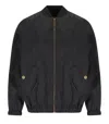 Elisabetta Franchi Black Jacquard Bomber Jacket In Black