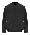 Elisabetta Franchi Black Jacquard Bomber Jacket In Black