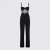 Elisabetta Franchi Tailored Jumpsuit With Corset Bodice In Black