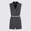 Elisabetta Franchi Black Jumpsuits In Multi