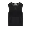 Elisabetta Franchi Black Knitted Lurex Top In Black