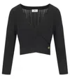 Elisabetta Franchi Black Viscose Sweater In Black