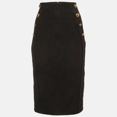 Elisabetta Franchi Black Lace Pencil Skirt