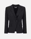 Elisabetta Franchi Black Lightweight Crepe Blazer