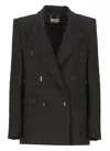 Elisabetta Franchi Black Linen Blend Blazer