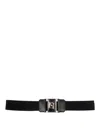 ELISABETTA FRANCHI BLACK LOGO BELT