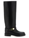 Elisabetta Franchi Knee-high Boots Strap Gold Hardware In Black