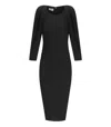 Elisabetta Franchi Robe Manteau Dress In Boucle Wool In Black