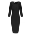 Elisabetta Franchi Black Midi Dress In Black