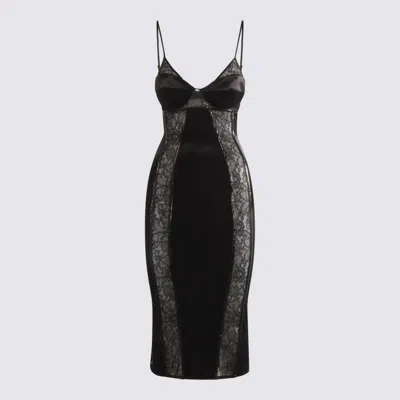 Elisabetta Franchi Black Midi Dress