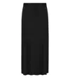 Elisabetta Franchi Black Satin Midi Skirt