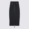 Elisabetta Franchi Lightweight Crepe Skirt With Black Zip In Black