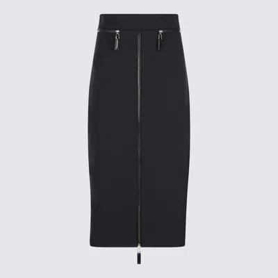 ELISABETTA FRANCHI BLACK MIDI SKIRT