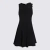 Elisabetta Franchi Floral-charm Crepe Mini Dress In Black