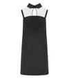 Elisabetta Franchi Dress With Embroidery And Sheer Panel In Black