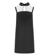 Elisabetta Franchi Black Mini Dress With Rhinestones In Black