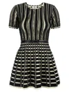 Elisabetta Franchi Viscose Dress With Micro-ruffles In Black