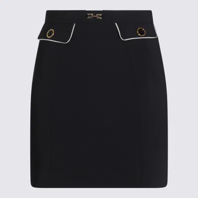 ELISABETTA FRANCHI BLACK MINI SKIRT