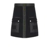 Elisabetta Franchi Black Mini Skirt In Black