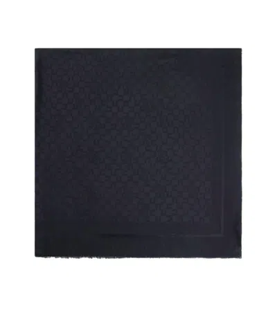 ELISABETTA FRANCHI ELISABETTA FRANCHI BLACK MONOGRAM SCARF