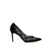 Elisabetta Franchi Logo Detailed Pointed Toe Pumps In Black