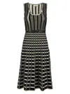 Elisabetta Franchi Organza Midi Dress In Black