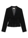 Elisabetta Franchi Tailored Blazer With Sheer Tulle Panels