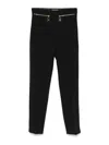 Elisabetta Franchi Black Pants With Gold Zipper In Black