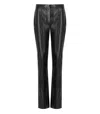 Elisabetta Franchi Black Pants With Croco-print In Black