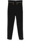 Elisabetta Franchi Black Pants With Gold Zipper In Black