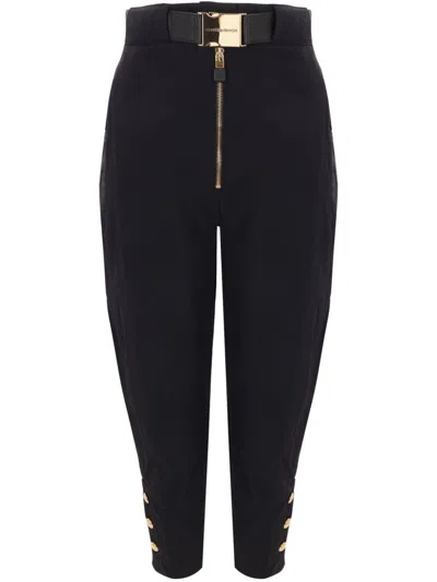Elisabetta Franchi Technical Sailing Pants In Black