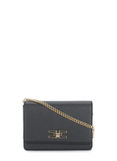 Elisabetta Franchi Black Pochette With Logo